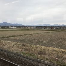 沿線風景：浅間山を望む
