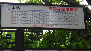 峨眉山と楽山大仏の間は601バスが結んでいるのでとても便利