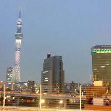 東に見えたスカイツリー