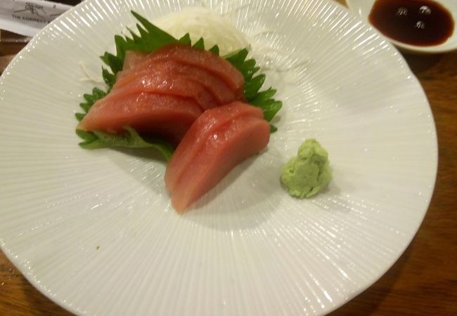 新鮮なお刺身を食べることができました。