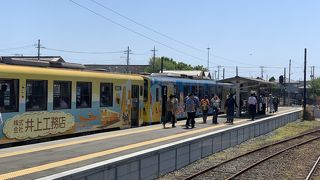 ひたちなか海浜鉄道の中では大きな駅です。那珂湊観光の拠点となると駅です。レトロな車両が見られます。