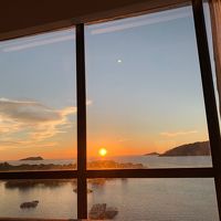 部屋からの夕日