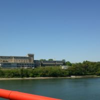 海門橋から宿を望む