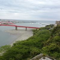 部屋からの那珂川と太平洋