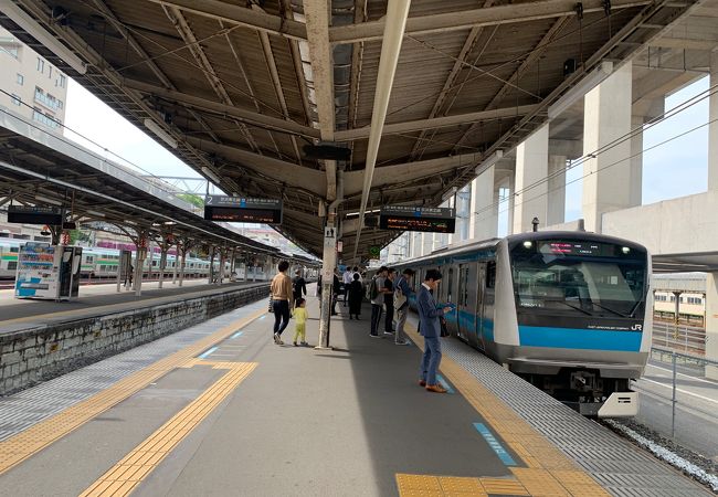 京浜東北線の始発列車がある駅です。王子駅よりに北王子支線跡があります。