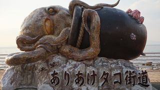 たこの像が写真スポット