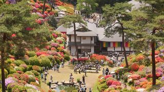 “あっ熱ちぃ！”の火渡り荒行と満開のツツジ