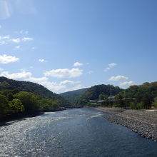 あじろぎの道から見た宇治川