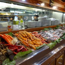 新鮮なシーフードがたくさん