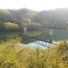 野岩鉄道のトラス鉄橋がアクセント