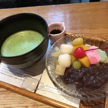 あんみつとお抹茶550円