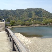 錦帯橋の上から、