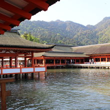 海上に浮かぶ社殿