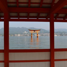 回廊から望む大鳥居