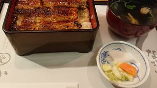 松山城近くでうな重