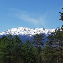 開田高原から見える御嶽山