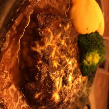 ハンバーグ 夜はライスなしで1400円