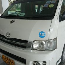 ホテルの送迎はワンボックス