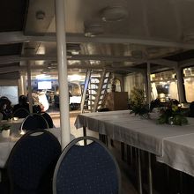 クルーズ船の中は暖かい