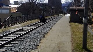 札幌までの物資の輸送に使われた線路です