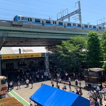 ニューシャトルと鉄道ふれあいフェア会場