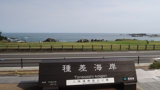 芝生と海岸