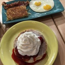 このパンケーキがとっても美味しかったです。