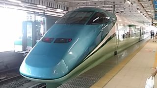 (山形新幹線新庄駅)　「とれいゆ」は新庄駅に長く停まっているのでチェックしやすいです