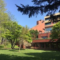 お庭から見たホテル