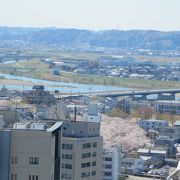 富山湾へ流れています