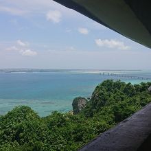 展望台から見た伊良部大橋