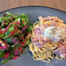 パスタランチ。カルボナーラでした。