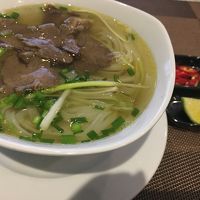 モーニングの牛肉フォー。席に出来立てを届けてくれます