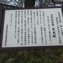 説明の立札です