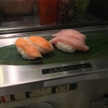 ビンチョウマグロとサーモン