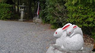 うさぎの神社。