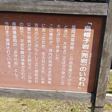 説明の立札です