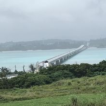 古宇利島からの眺め。天気さえ良ければかなりの絶景だったと思う