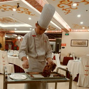 ホテルの中の北京ダックレストラン