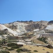 迫力ある恵山の景色