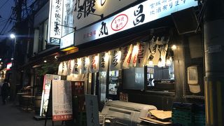 仙台駅前、大衆もつ焼き酒場の丸昌はあい