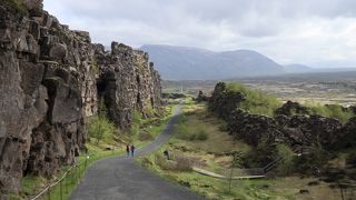 プレートの割れ目を体感できます