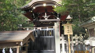 黒塗りの御社殿がシブイ印象です