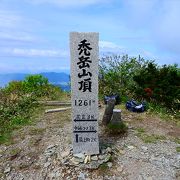 鬼首のクレーターの外周に位置する山