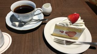 ショートケーキと紫陽花