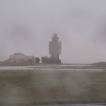 雨の中、これから離陸します