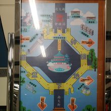 鐘楼地下地図（2019年3月4日 18時22分撮影）