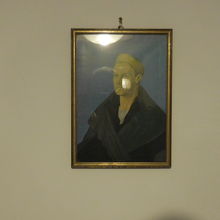 壁にヤコブ・フッガーの肖像画