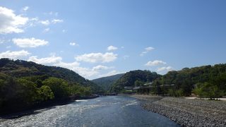 宇治川の中州に造られている公園
