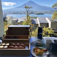 朝のモーニング 富士山を眺めながら